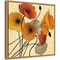 Pumpkin Poppies II by Shirley Novak 16-in. W x 16-in. H. Canvas Wall Art Print Framed in Natural